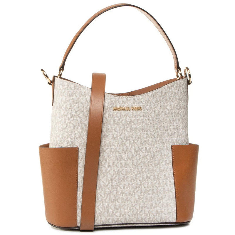 MICHAEL KORS Bedford Medium Logo Shoulder Bag Vanille
