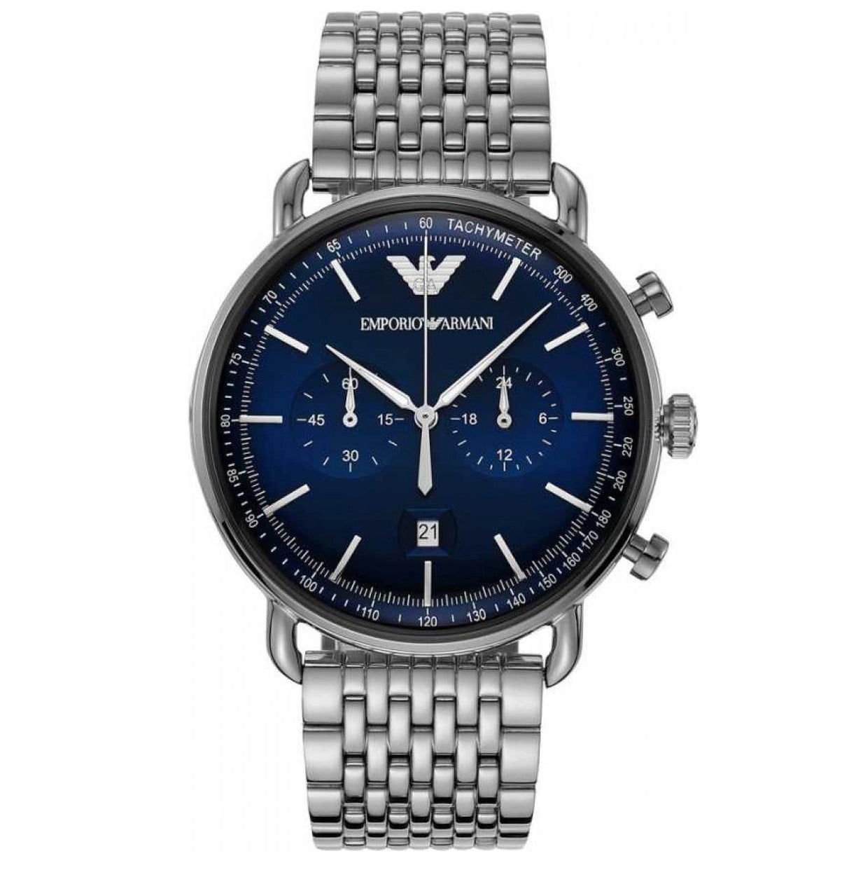 Aviator Argenté Bleu Watchesmoda