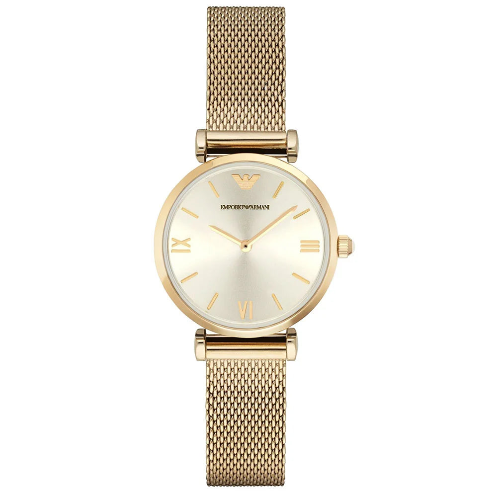 Gianni T-Bar Mesh Gold Watchesmoda
