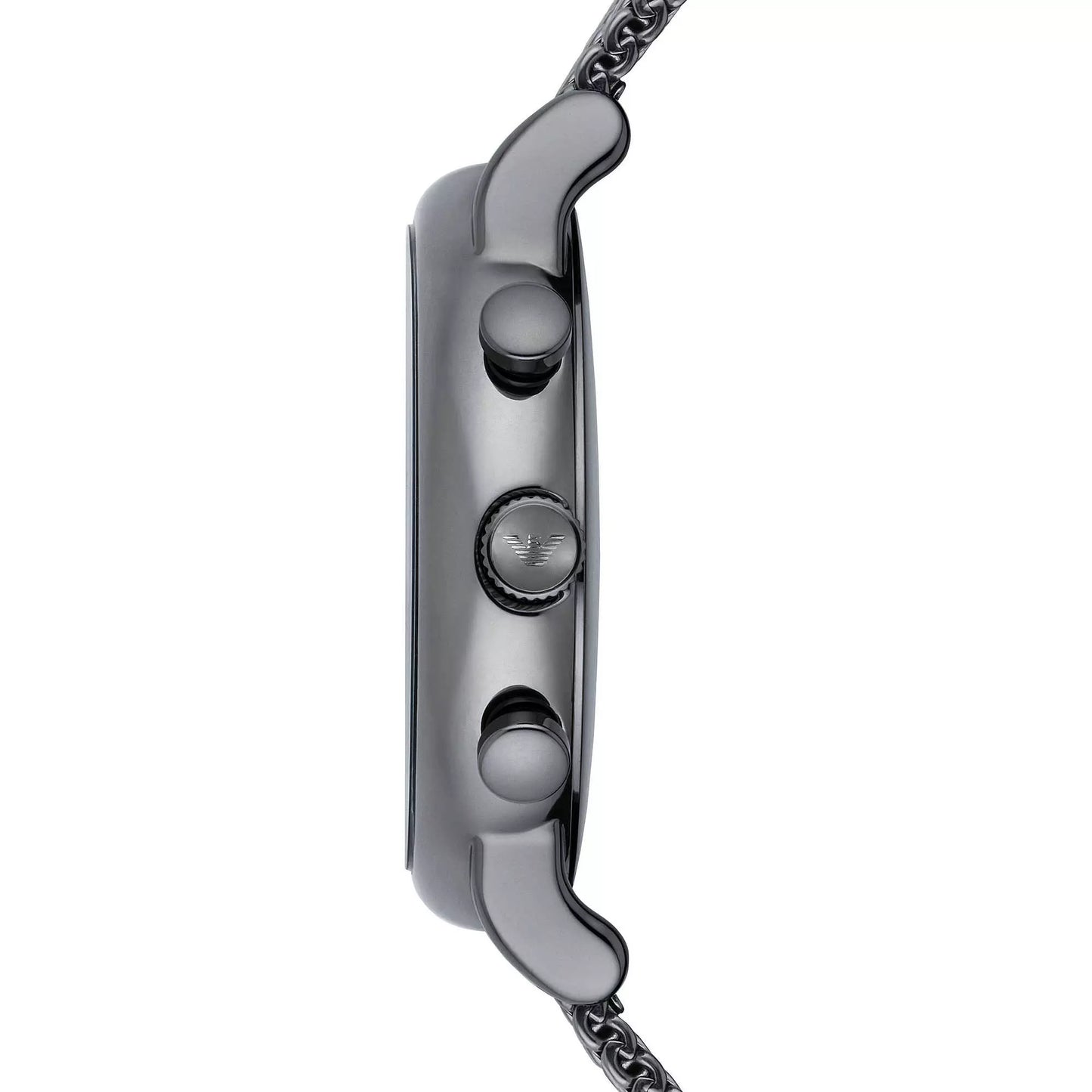 Luigi Mesh Gun Metal Bleu Watchesmoda