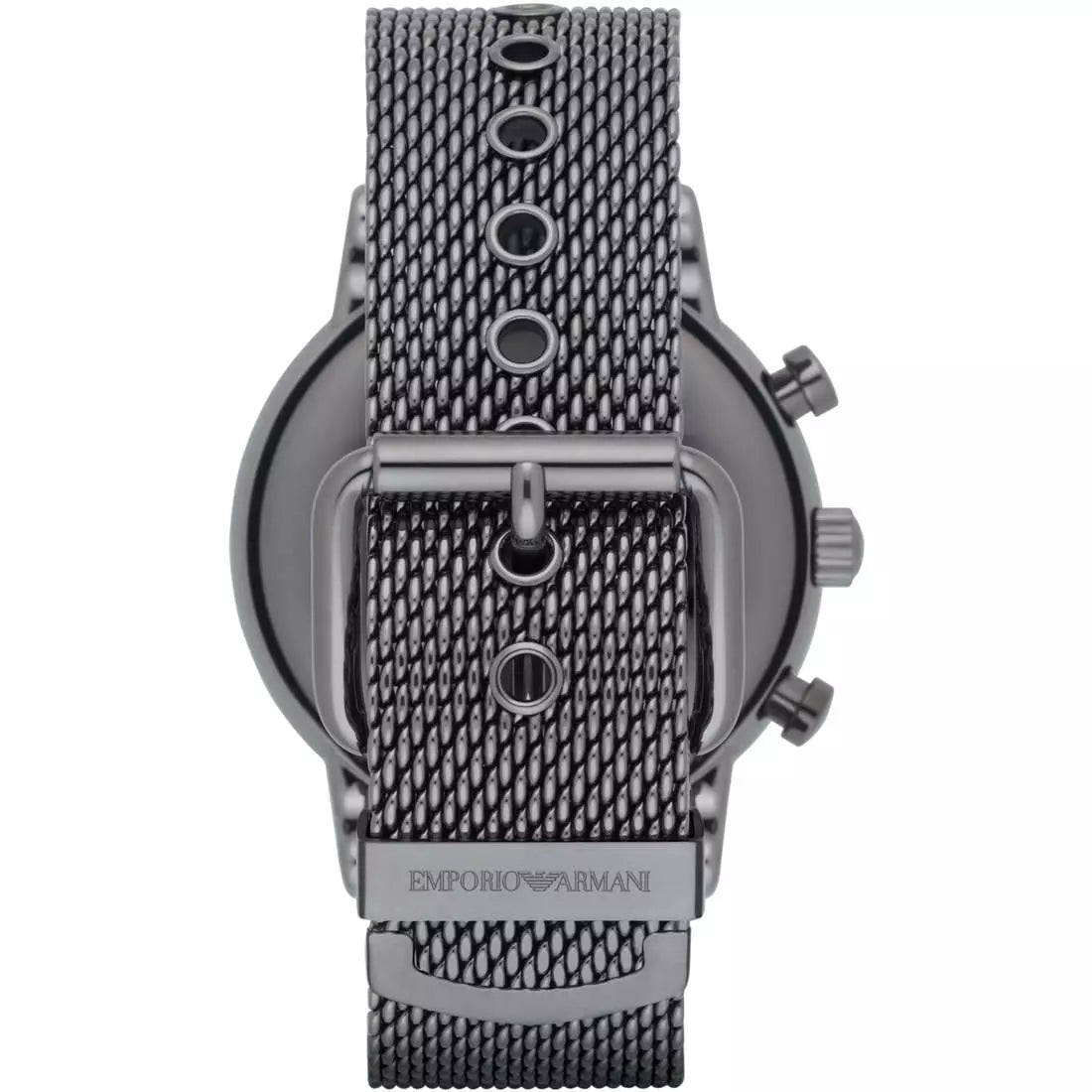 Luigi Mesh Gun Metal Bleu Watchesmoda