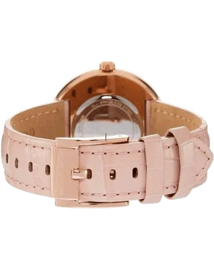 Cadran papillon cuir rose Watchesmoda