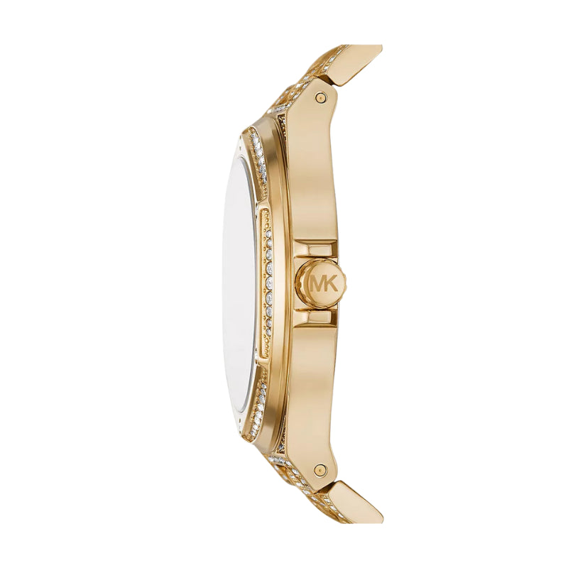 Oversized Lennox Pavé Gold-Tone Watch | Michael Kors