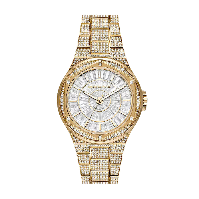 Oversized Lennox Pavé Gold-Tone Watch | Michael Kors