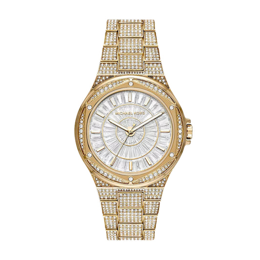 Oversized Lennox Pavé Gold-Tone Watch | Michael Kors